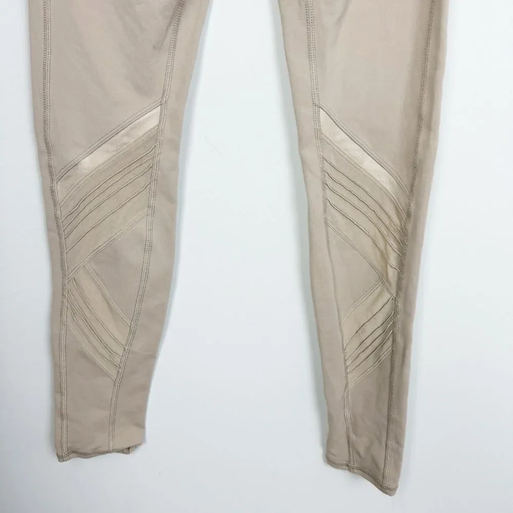 ALO YOGA | Tan Moto High Rise Full Length Leggings Women’s Size Small